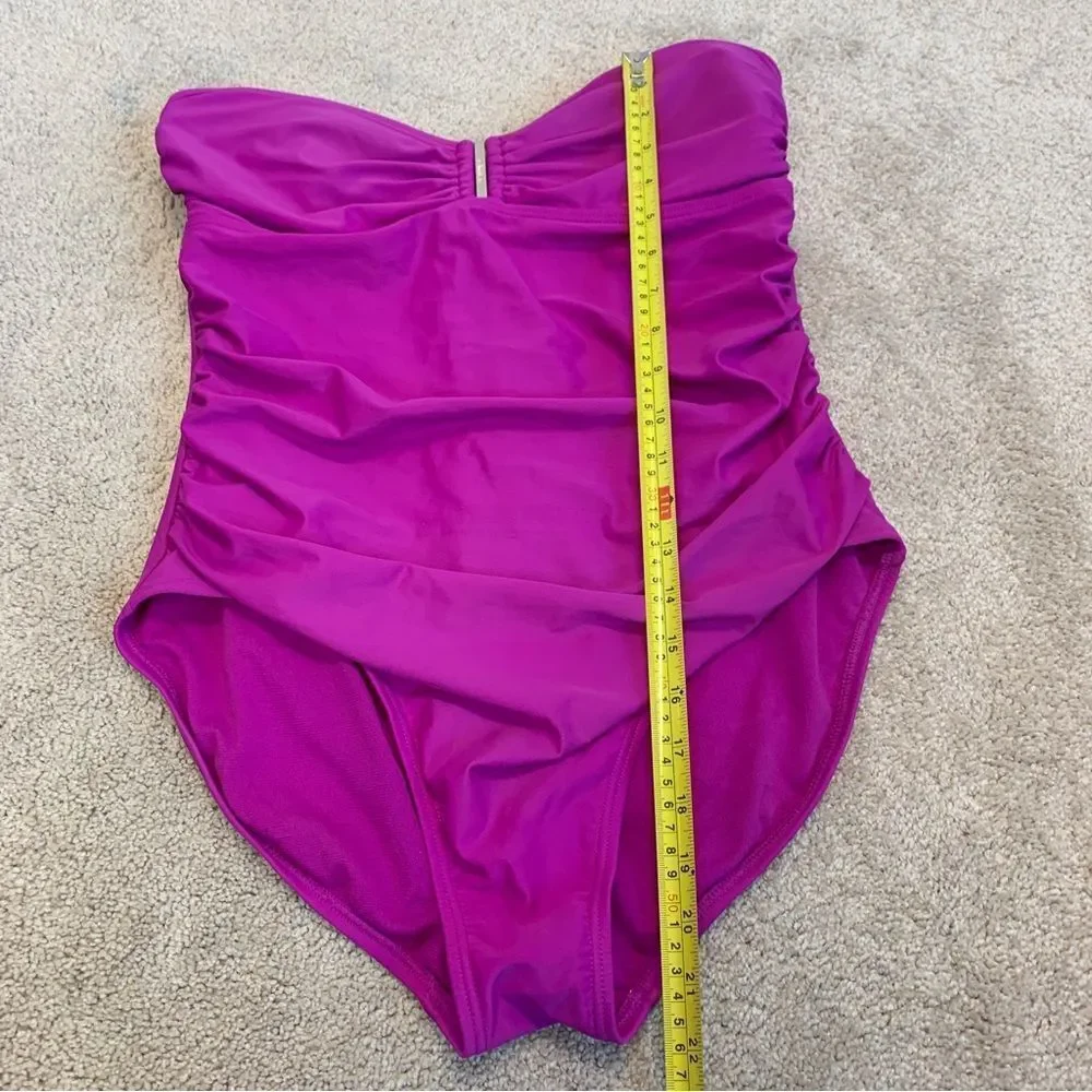 Calvin Klein bright purple one piece swimsuit Sz 12